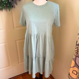NWT GAP Granite Green Tiered Dress size S